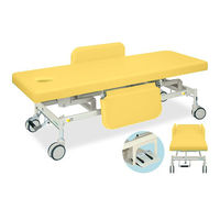 高田ベッド製作所 有孔電動Gカイザー 幅60×長さ190×高さ45~83cm イエロー TB-1125U 1個 63-0384-12（直送品）