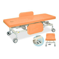 高田ベッド製作所 有孔電動Gカイザー 幅60×長さ190×高さ45~83cm オレンジ TB-1125U 1個 63-0384-14（直送品）