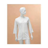 神戸生絲 婦人前開き7分袖(ボタン式) L No.50V 1枚 63-1284-84（直送品）