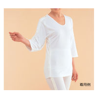 神戸生絲 紳士・婦人共用 脇開き7分袖(右開き) LL MU12R 1枚 63-1285-29（直送品）