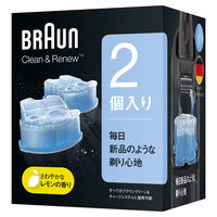 ブラウン BRAUN アルコール洗浄液 クリーン＆リニュー交換カートリッジ 2個入り メンズシェーバー用 CCR2 CR 1個  (レモンの香り) P&G