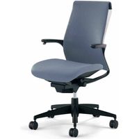 【組立設置込】コクヨ M4 オフィスチェア 固定肘 樹脂脚 PU巻きキャスター ホワイト/ソフトグレー CR-G2201F6GGE3-VN 1脚（直送品）