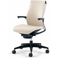 【組立設置込】コクヨ M4 オフィスチェア 固定肘 樹脂脚 PU巻きキャスター ホワイト/ホワイトブラウン CR-G2201F6GGM1-VN 1脚（直送品）