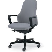 【組立設置込】コクヨ グーフォ オフィスチェア ハイバック C型肘 ブラックシェル ゴム単輪キャスター ブラック/ソフトグレー 1脚（直送品）