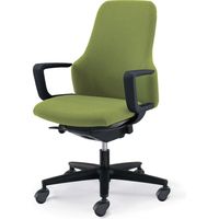 【組立設置込】コクヨ グーフォ オフィスチェア ハイバック C型肘 ブラックシェル ゴム単輪キャスター ブラック/ライトオリーブ 1脚（直送品）