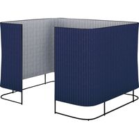 【組立設置込】コクヨ インフレーム チェアースクリーンブース 2～4人用 幅2530×奥行2030×高さ1650mm SN-TC416BGN7ENN（直送品）