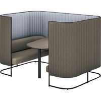 【組立設置込】コクヨ インフレーム ソファースクリーンブース 4人用 幅2130×奥行1430×高さ1350mm SN-TS413BMG5GNB5NN（直送品）