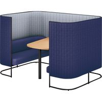 【組立設置込】コクヨ インフレーム ソファースクリーンブース 4人用 幅2130×奥行1430×高さ1350mm SN-TS413BMP2GN7ENN（直送品）