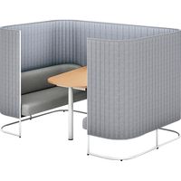 【組立設置込】コクヨ インフレーム ソファースクリーンブース 4人用 幅2130×奥行1430×高さ1350mm SN-TS413WMP2GNEDNN（直送品）