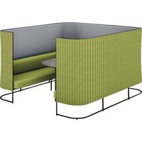 【組立設置込】コクヨ インフレーム ソファースクリーンブース 6人用 幅2130×奥行2330×高さ1350mm SN-TS613BMG5GNL9NN（直送品）