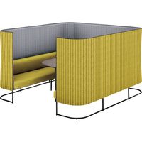 【組立設置込】コクヨ インフレーム ソファースクリーンブース 6人用 幅2130×奥行2330×高さ1350mm SN-TS613BMG5GN1SNN（直送品）