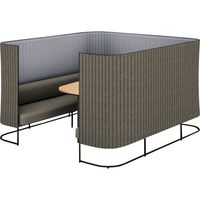 【組立設置込】コクヨ インフレーム ソファースクリーンブース 6人用 幅2130×奥行2330×高さ1350mm SN-TS613BMP2GNB5NN（直送品）