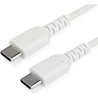 USB 2.0 ケーブル／2m／C-C／補強繊維／ホワイト　RUSB2CC2MW　1個　StarTech.com（直送品）