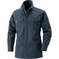 HOOH 長袖シャツ 6407-1ネイビー 5L 村上被服 1着（直送品）