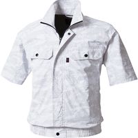 HOOH 半袖ブルゾン V8307-80カモフラホワイト 8L 村上被服 1着（直送品）