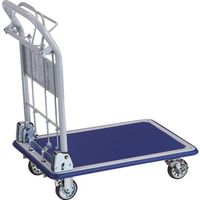 TRUSCO プレス製台車 ドンキーカート 折畳 740X480 ハンド式 ピン式4輪ストッパー付 制動ブレーキ付 101NJKHB4S（直送品）