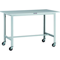 TRUSCO 軽荷重作業台(100kg)AO型 1200X600XH808 φ75キャスター付 ホワイト色 AOR-1260C75 1台（直送品）