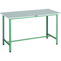 TRUSCO 軽荷重立作業台(300kg)HAE2型 RoHS2対応天板 1500X600XH900 グリーン色 HRAE2-1560 1台（直送品）