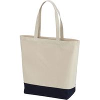 キャブ United Athle（ユナイテッドアスレ） 1460-01 トートバッグ ナチュラル/ネイビー L 1包（10枚入）（直送品）