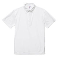 キャブ United Athle（ユナイテッドアスレ） 2022-01 ポロシャツボタンダウン ホワイト L 1包（3枚入）（直送品）