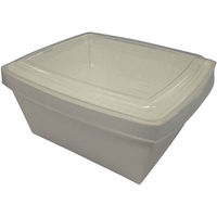 協和パック 紙製弁当容器 デリメイト TS145 白無地 566220 300枚（20×15）（直送品）