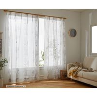 スミノエ レースカーテン プート 100×133cm グレー 4549781238197 1枚