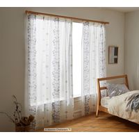 スミノエ MOOMIN レースカーテン フォークライン 1000×1980mm ブルー 4549781238272 1枚（直送品）