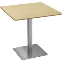 【軒先渡し】Y2K AKIRA カフェテーブル ステンレス角脚 角天板 幅750×奥行750×高さ×720mm ナチュラル 1台（直送品）
