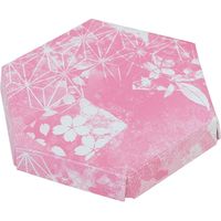ヤマニパッケージ 六角小箱 撫子 19-612N 1ケース（300：100枚セット包装）（直送品）
