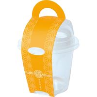 ヤマニパッケージ 花なりカップ大 橙 19-630D 1ケース（100：帯50枚包装）（直送品）