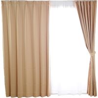 スミノエ デザインライフ プライム2 カーテン 幅3000×長さ900mm イエロー 1セット（2枚入）（直送品）