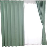 スミノエ デザインライフ プライム2 カーテン 幅2800×長さ2300mm イエローグリーン 1セット（2枚入）（直送品）