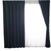 スミノエ デザインライフ プライム2 セミオーダー カーテン 幅3000×長さ950mm ブラック 1セット（2枚入）（直送品）