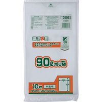 ジャパックス 業務用ポリ袋　バイオマス10％　90L　半透明　厚み0.020ｍｍ GS98 1セット（400枚：10枚×40）