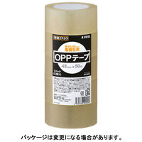 アスクル「現場のチカラ」 OPPテープ 0.09mm厚 幅48mm×長さ50m巻 透明テープ 1パック（5巻入）  オリジナル（わけあり品）