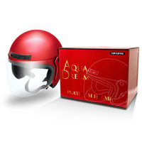 【二輪車・バイク用ヘルメット】アクアドリーム（AquaDream） オープンフェイスヘルメットキャンディーレッド AD-OF200-CR 1個（直送品）