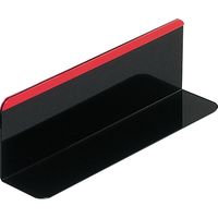 KMA 黒仕切板(赤ライン) 340アクリル2T9060黒赤10個入 021-SN75_543-10 1セット（10個入）（直送品）