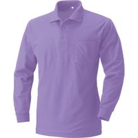 HOOH 長袖ポロシャツ 202-29パープル 5L 村上被服 1セット（2着入）（直送品）