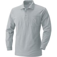 HOOH 長袖ポロシャツ 202-39シルバーグレー 4L 村上被服 1セット（2着入）（直送品）
