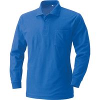 HOOH 長袖ポロシャツ 202-3ブルー L 村上被服 1セット（2着入）（直送品）