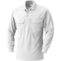 HOOH 長袖ポロシャツ 226-17ホワイト LL 村上被服 1セット（2着入）（直送品）