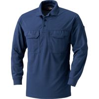 HOOH 長袖ポロシャツ 226-１ネイビー M 村上被服 1セット（2着入）（直送品）