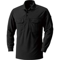 HOOH 長袖ポロシャツ 226-20ブラック LL 村上被服 1セット（2着入）（直送品）