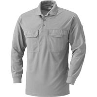 HOOH 長袖ポロシャツ 226-47杢グレー M 村上被服 1セット（2着入）（直送品）