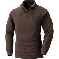 HOOH 裏フリースジップアップシャツ 232-9ブラウン LL 村上被服 1セット（2着入）（直送品）