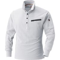 HOOH 長袖ポロシャツ 272-17ホワイト 4L 村上被服 1セット（2着入）（直送品）