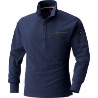 HOOH 長袖ポロシャツ 272-１ネイビー 4L 村上被服 1セット（2着入）（直送品）