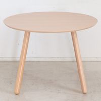 【軒先渡し】東馬 エスカ ラウンドテーブル 幅1000×奥行1000×高さ700mm ナチュラル 54671540 1台（直送品）