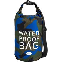 アイ・エス 防水カモフラージュバッグ　１５L　ブルー WPBー１５LーBU 1パック（直送品）