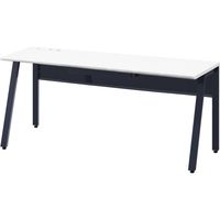 【引出付】オカムラ ViLLAGE VD-Aデスク 平机 幅1600×奥行600×高さ720mm ホワイト×ブラック 1台（取寄品）